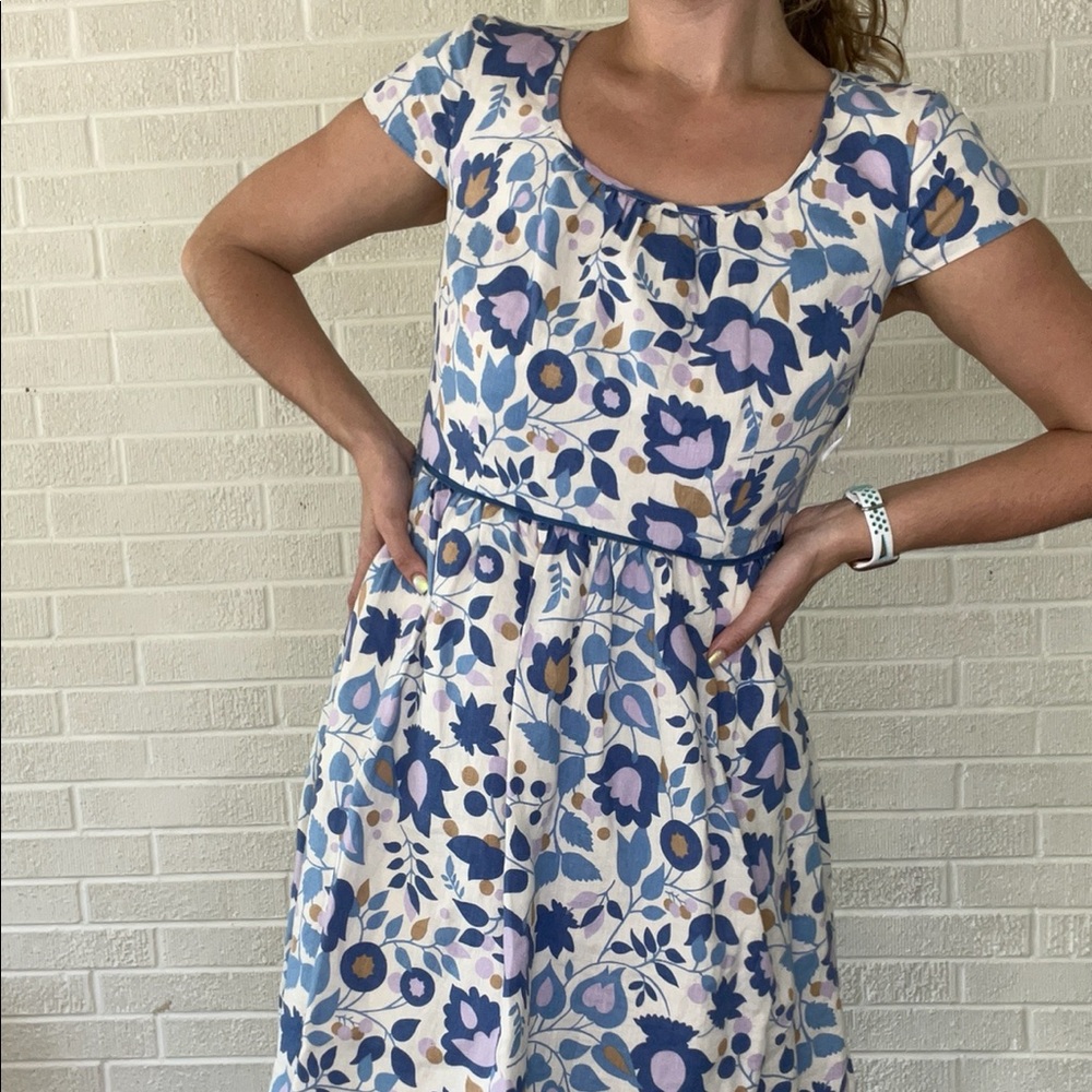 Boden cap sleeve floral dress
